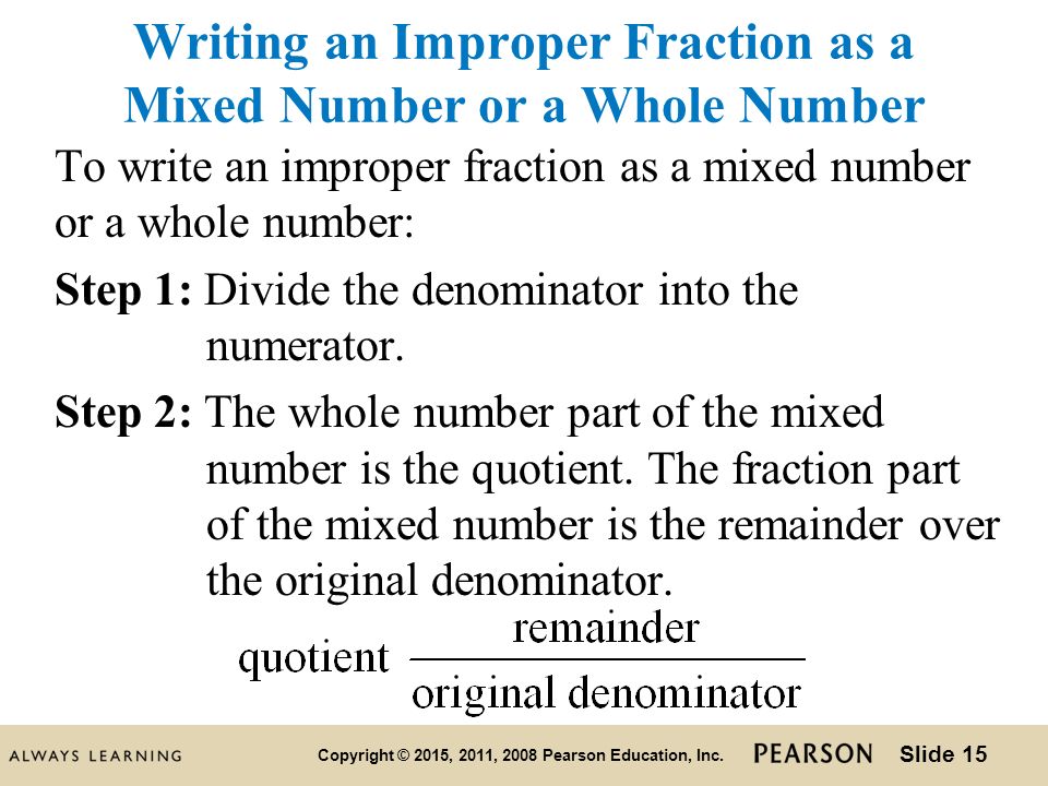 Mixed Fractions